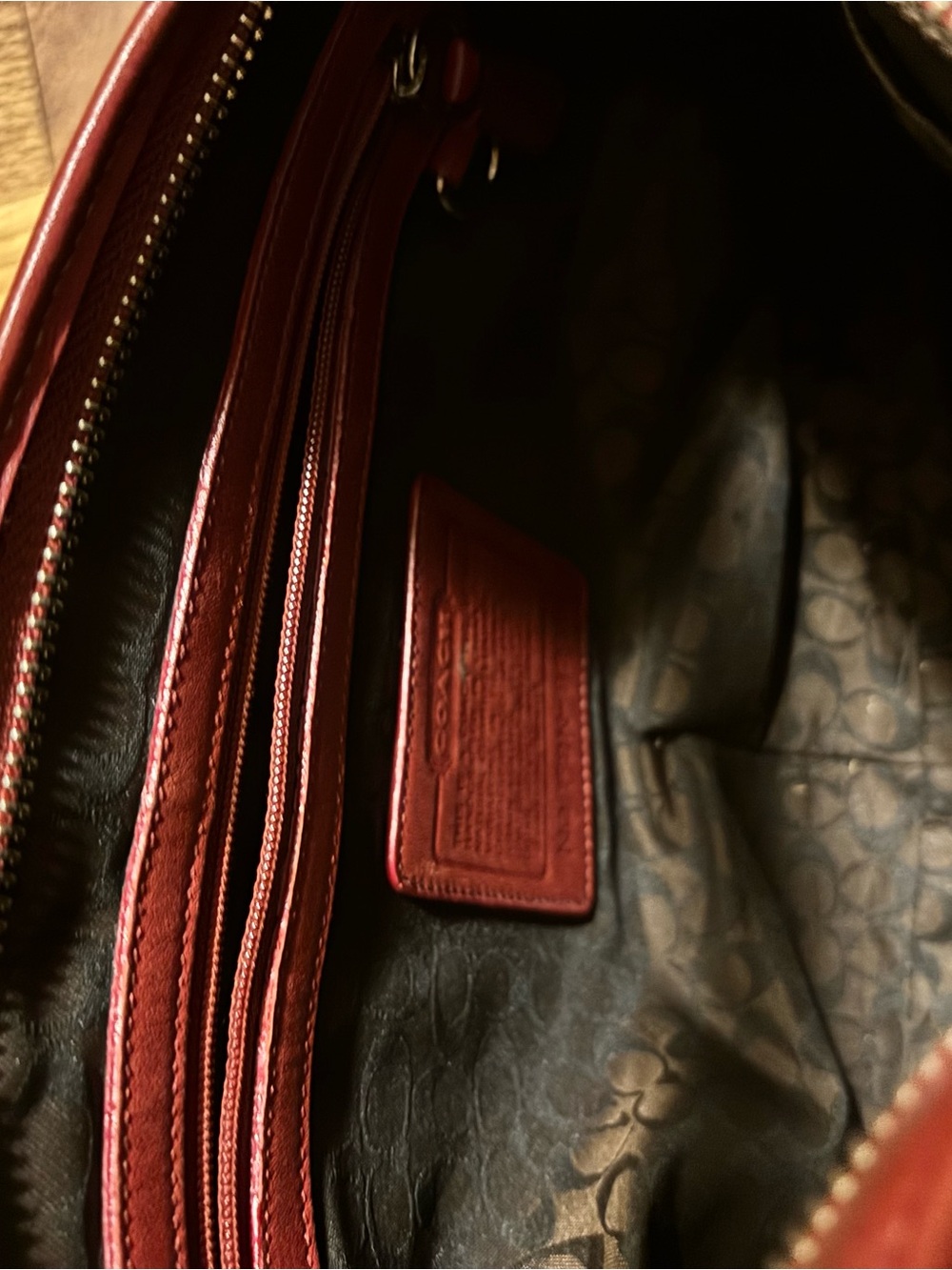 Red Vintage Coach Ergo Hobo Shoulder Bag y2k - Picture 5 of 6